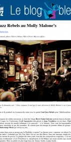 Soul Jazz Rebels au Molly Malone’s